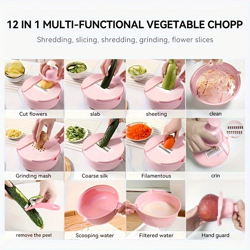 12-in-1 Pro Vegetable Chopper: Multi-Slicer & Dicer Kitchen Tool