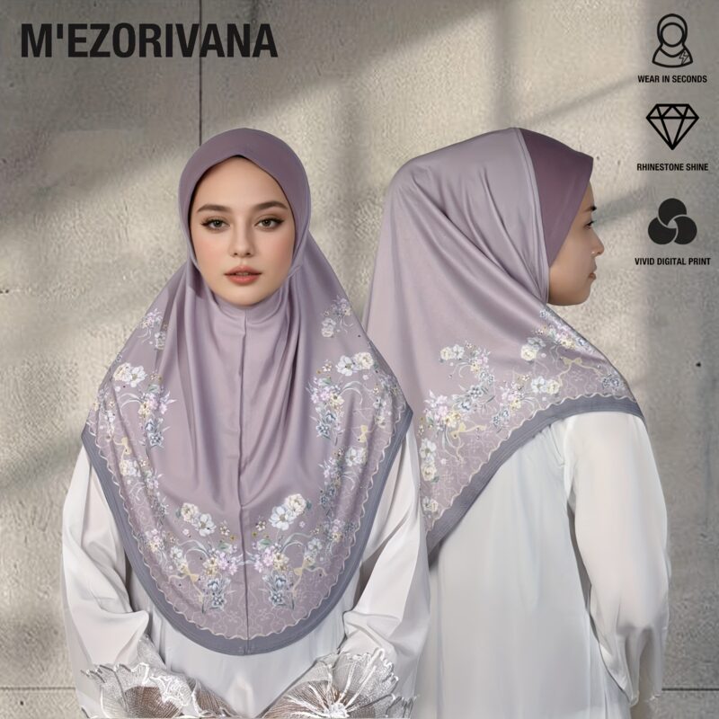 A Fashionable Printed Headscarf, Soft, Breathable, and Comfortable Muslim Women's Hijab, Multiple Colors Available for
