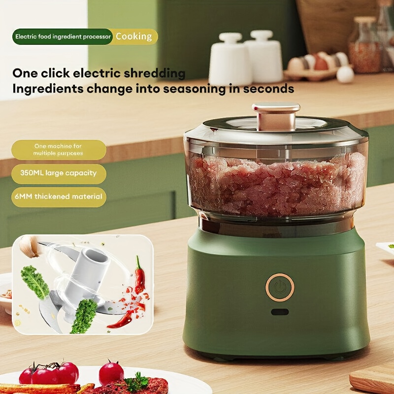 Multi Functional Meat Grinder 350ml  Food Chopper, Baby Food Processor, Meat Vegetable Chili Garlic Wireless Electric Mixer, Rechargeable And Easy to Clean