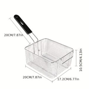 Foldable Stainless Steel Fry Basket: Multi-Use Heat-Resistant Strainer & Chef Tool