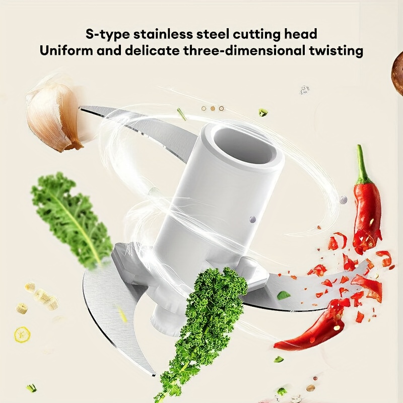 Multi Functional Meat Grinder 350ml  Food Chopper, Baby Food Processor, Meat Vegetable Chili Garlic Wireless Electric Mixer, Rechargeable And Easy to Clean