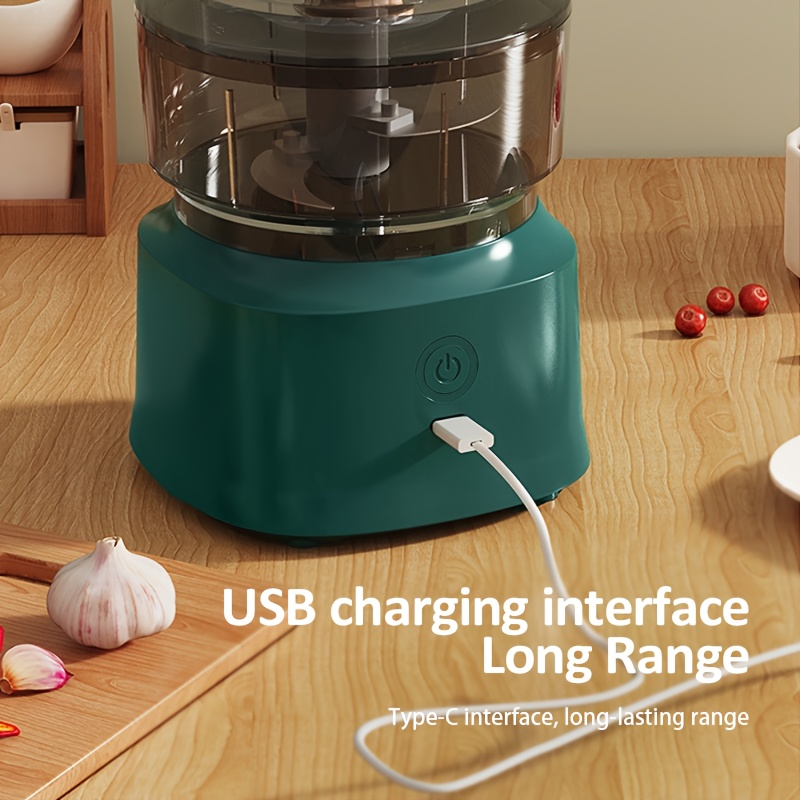 Multi Functional Meat Grinder 350ml  Food Chopper, Baby Food Processor, Meat Vegetable Chili Garlic Wireless Electric Mixer, Rechargeable And Easy to Clean
