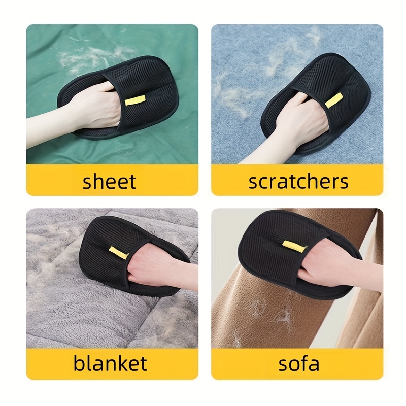 Manual Pet Hair Remover Glove - Dual-Sided Lint Roller & Brush for Cats, Dogs, Furniture, Clothing - Static Cling Adhesive, Durable Plastic, No Electricity Needed, Home Cleaning Tool