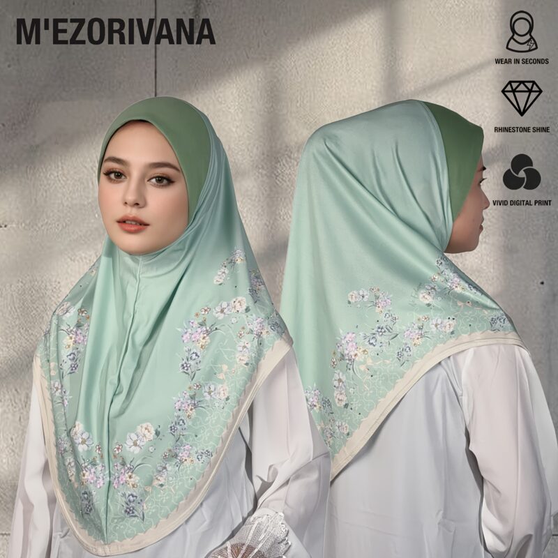 A Fashionable Printed Headscarf, Soft, Breathable, and Comfortable Muslim Women's Hijab, Multiple Colors Available for