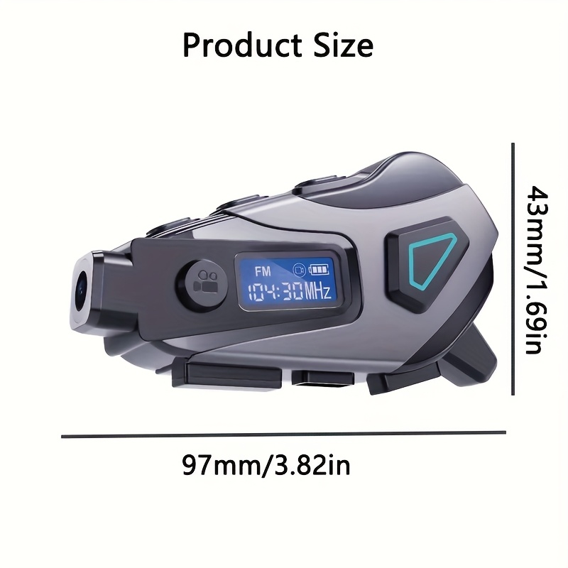 5-in-1 Motorcycle Helmet Headset: 2K DVR Camera, Bluetooth 5.4 & Smart Noise Reduction (32GB Card Included)