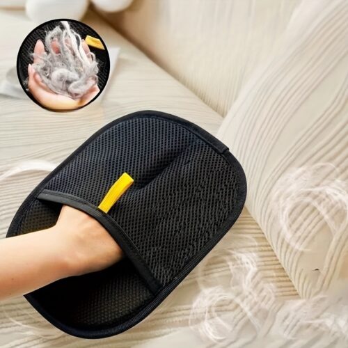 Manual Pet Hair Remover Glove - Dual-Sided Lint Roller & Brush for Cats, Dogs, Furniture, Clothing - Static Cling Adhesive, Durable Plastic, No Electricity Needed, Home Cleaning Tool