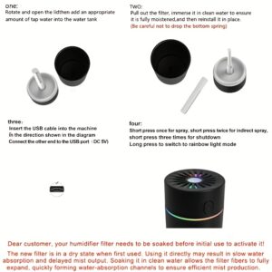 2-in-1 Car Aroma Diffuser & Humidifier: 7-Color LED Sonic Mist for Car, Office & Home