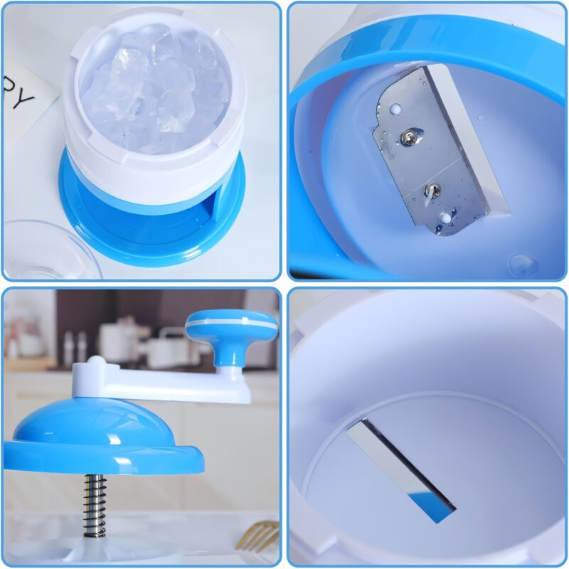 Manual Pro Ice Shaver: Portable Hand-Crank Smoothie & Snow Cone Maker