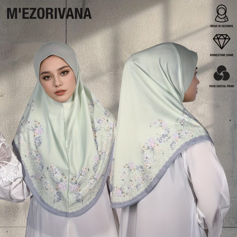 A Fashionable Printed Headscarf, Soft, Breathable, and Comfortable Muslim Women's Hijab, Multiple Colors Available for