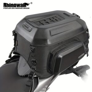 Rhinowalk 23L-35L Expandable Tail Bag: Hard Shell Waterproof Motorcycle Trunk & Backpack