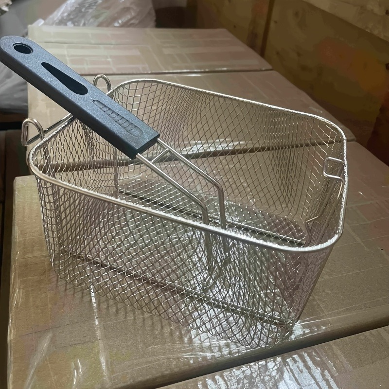 Foldable Stainless Steel Fry Basket: Multi-Use Heat-Resistant Strainer & Chef Tool