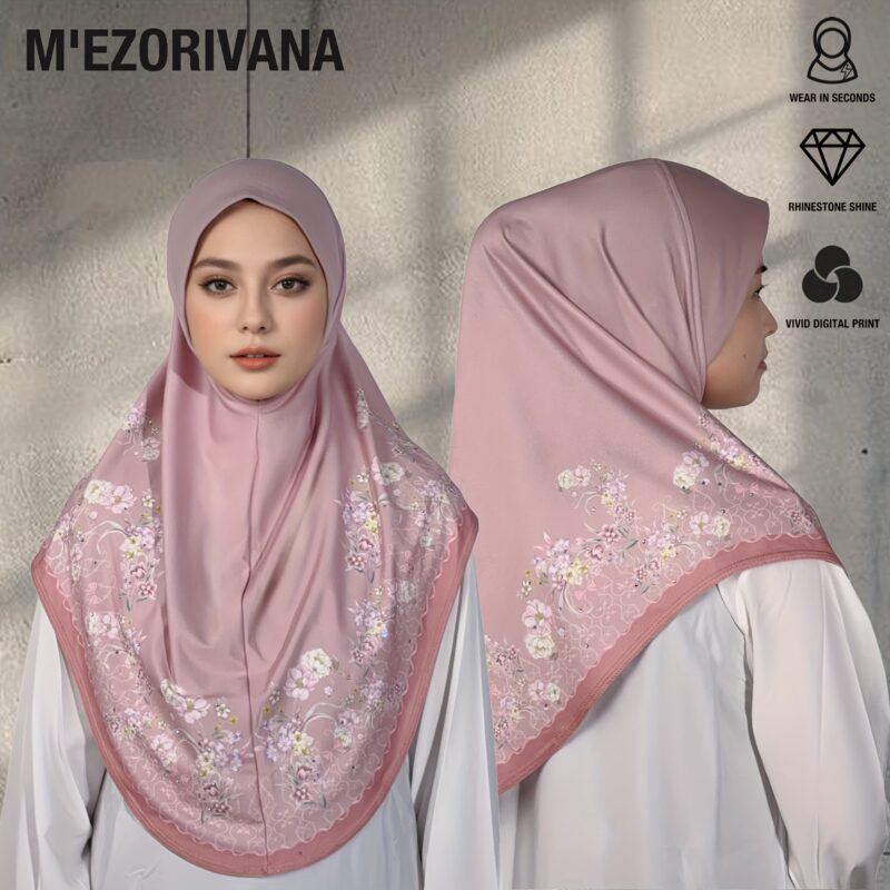 A Fashionable Printed Headscarf, Soft, Breathable, and Comfortable Muslim Women's Hijab, Multiple Colors Available for