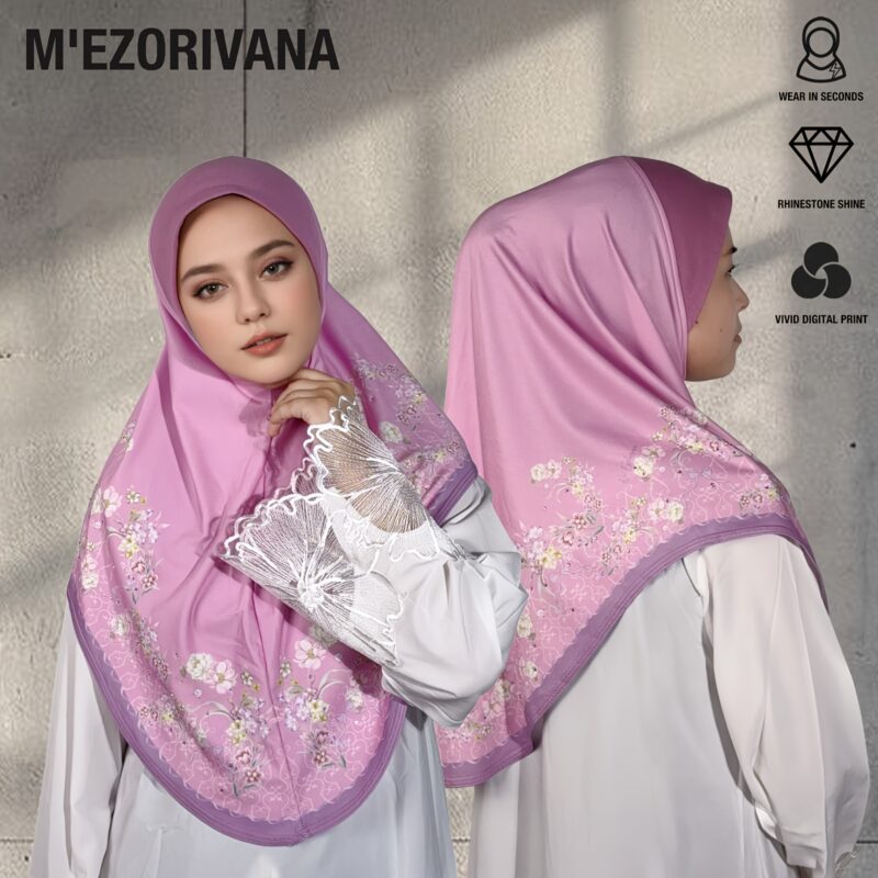 A Fashionable Printed Headscarf, Soft, Breathable, and Comfortable Muslim Women's Hijab, Multiple Colors Available for