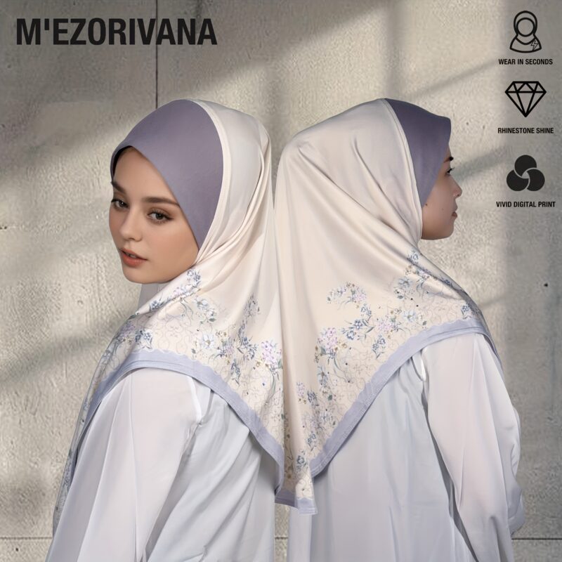 A Fashionable Printed Headscarf, Soft, Breathable, and Comfortable Muslim Women's Hijab, Multiple Colors Available for