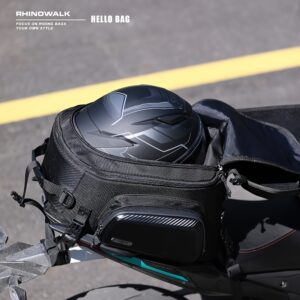 Rhinowalk 23L-35L Expandable Tail Bag: Hard Shell Waterproof Motorcycle Trunk & Backpack