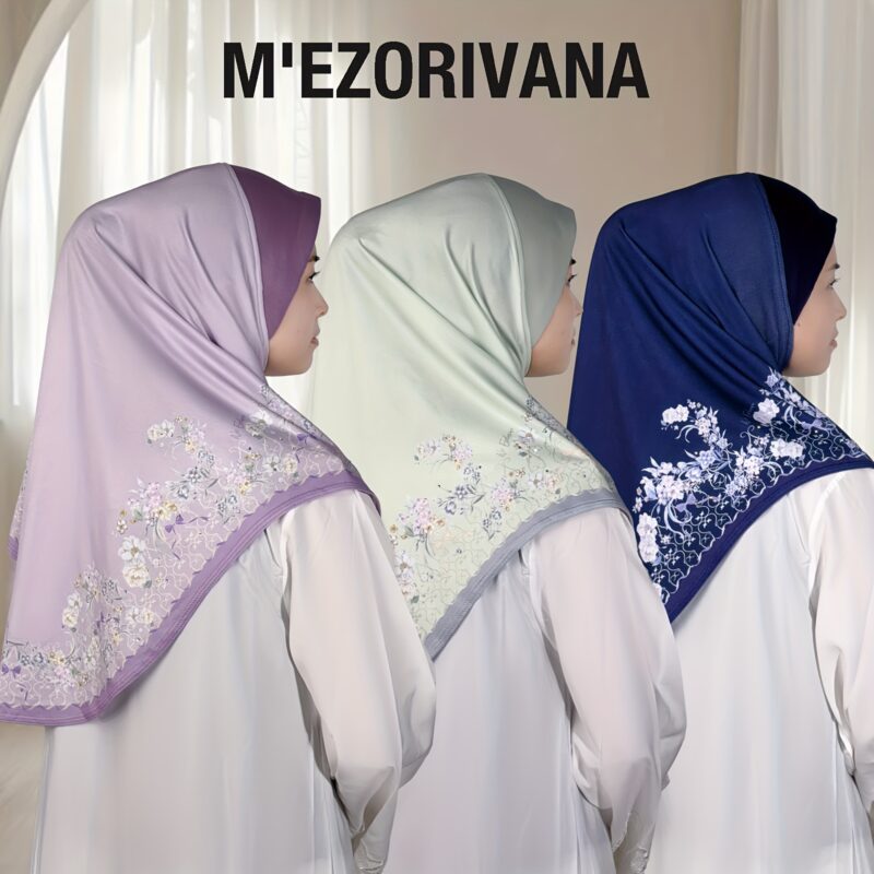 A Fashionable Printed Headscarf, Soft, Breathable, and Comfortable Muslim Women's Hijab, Multiple Colors Available for