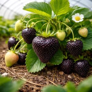 🍓Giant Black Diamond Strawberry  – Sweet, delicious, nutritious, and easy to grow at home.