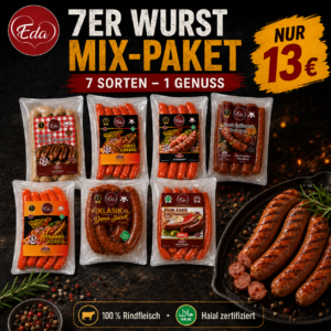 7er Wurst Mix-Paket – Rostbratwurst, Sucuk & Käse-Sorten