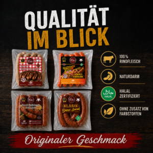 7er Wurst Mix-Paket – Rostbratwurst, Sucuk & Käse-Sorten