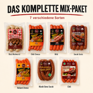 7er Wurst Mix-Paket – Rostbratwurst, Sucuk & Käse-Sorten