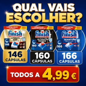 Finish Powerball Mega Pack – Cápsulas para Máquina de Lavar Loiça
