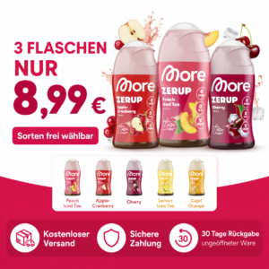 MORE Zerup, Apple Cranberry, 65 ml, für bis zu 8 l Fertiggetränk