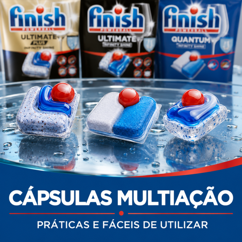 Finish Powerball Mega Pack – Cápsulas para Máquina de Lavar Loiça