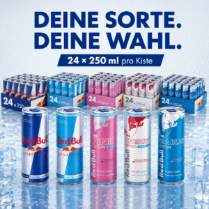 Red Bull Energy Drink – 24 × 250 ml Kiste, verschiedene Sorten