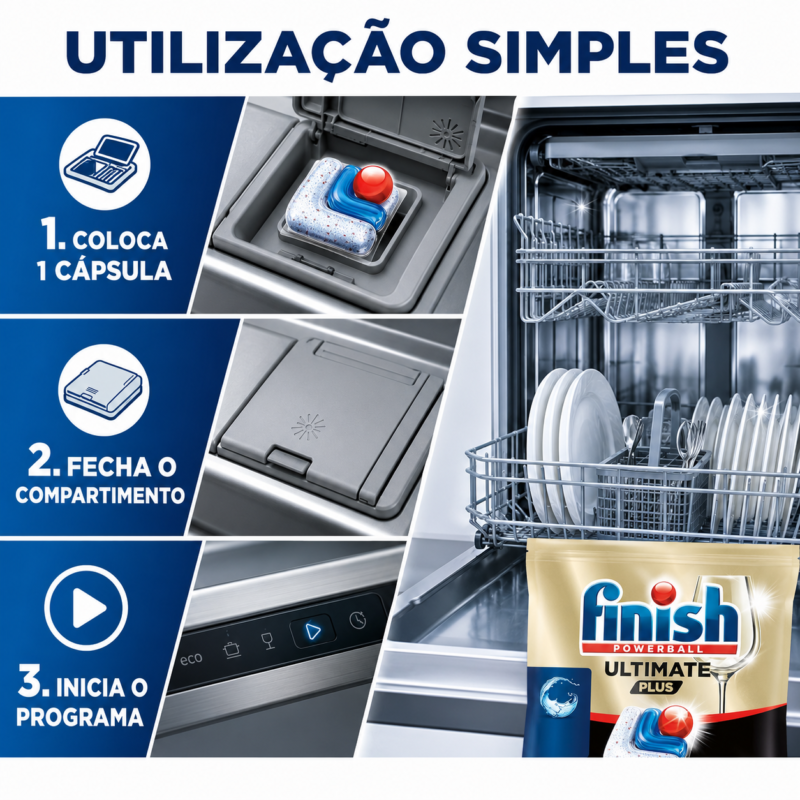 Finish Powerball Mega Pack – Cápsulas para Máquina de Lavar Loiça