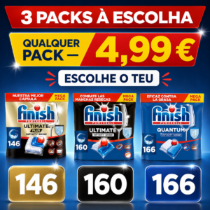 Finish Powerball Mega Pack – Cápsulas para Máquina de Lavar Loiça