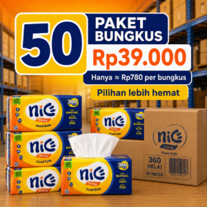 Tisu Wajah Nice 360 Lembar 2ply - Lembut, Kuat, dan Daya Serap Tinggi TISSUE NICE PROMO!!