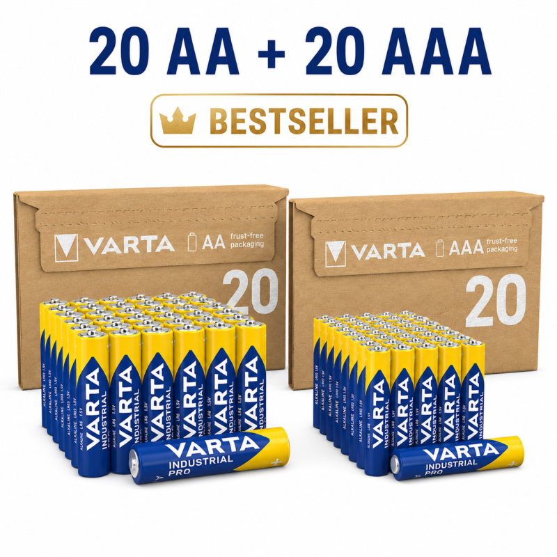 VARTA Industrial Pro AA & AAA Alkaline-Batterien – Vorratspack
