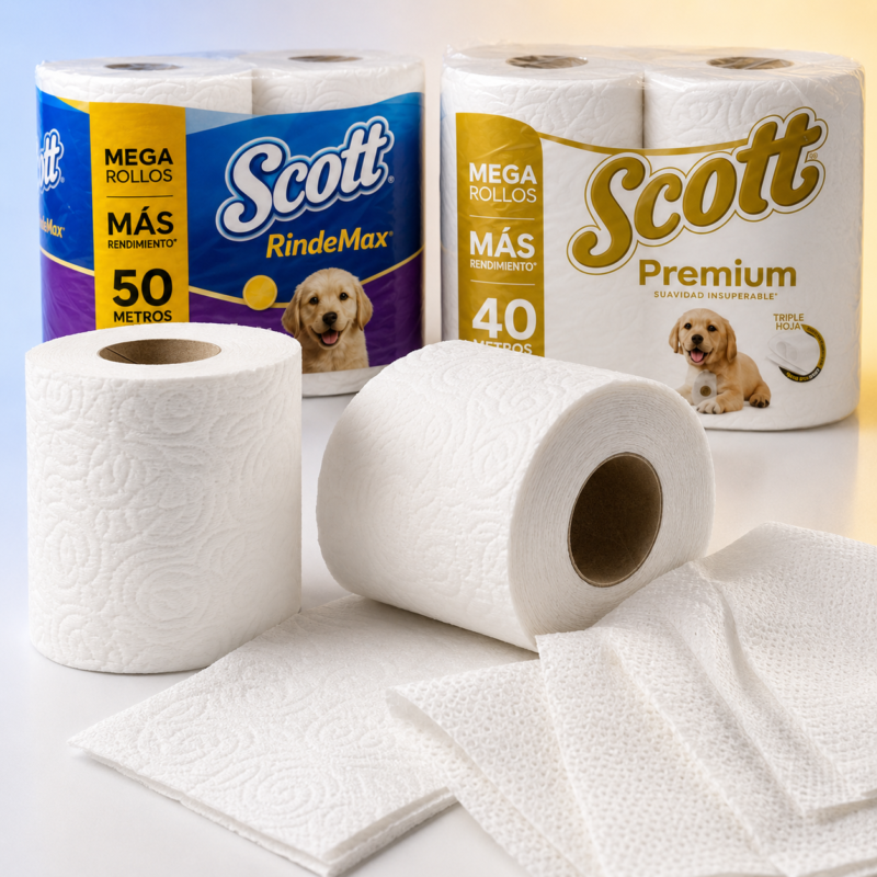 Papel Higiénico Scott – Combo de 48 Rollos | RindeMax o Premium